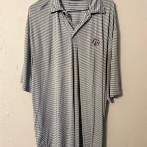 Champion Light Gray Striped Polo Shirt